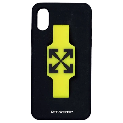 Pre-owned Off-white  Finger Grip Iphone Xr Case Black/yellow