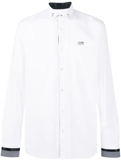 Philipp Plein Long Sleeve Shirt In White