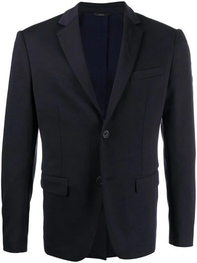 Fendi Single-breasted Slim-fit Blazer In Blue