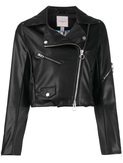 Urbancode Jacey Faux-leather Biker Jacket In Black
