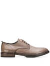 Moma Weathered Derby Shoes In Grey