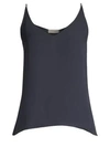 L Agence Gabriella V-neck Tank In Midnight