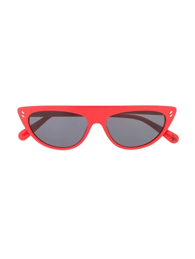 Stella Mccartney Kids' Sk0057s Cat-eye Sunglasses In Red