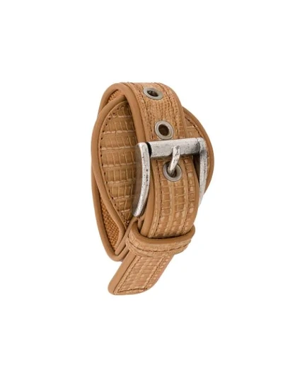 Pre-owned Gianfranco Ferre 2000s Buckle Bracelet In Neutrals