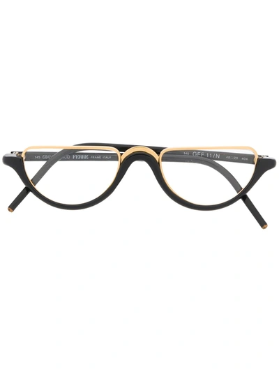Pre-owned Gianfranco Ferre 1990s Half-moon Glasses In Black