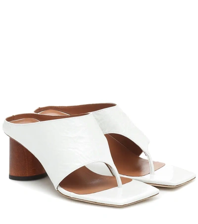 Rejina Pyo Lina Leather Thong Sandals In Off-white