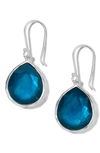 Ippolita Sterling Silver Wonderland Malibu Mother-of-pearl & Clear Quartz Doublet Drop Earrings In Lagoon