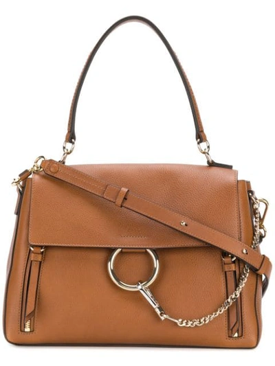 Chloé Faye Leather Shoulder Bag In Brown