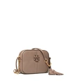 Tory Burch Mcgraw Camera Bag In Silver Maple