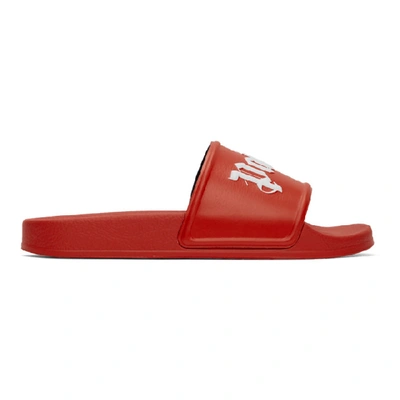 Palm Angels Pool Slide Sandal In Rosso