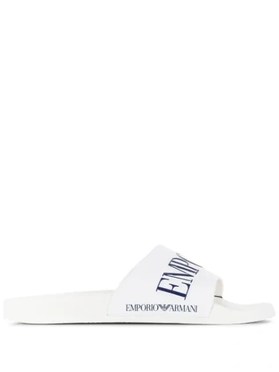 Emporio Armani Men's Slippers Sandals Rubber In White