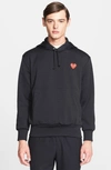 Comme Des Garçons Logo Patch Hoodie In Black
