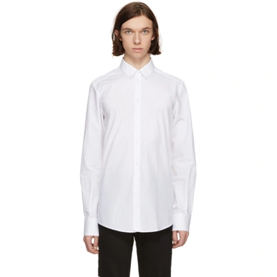Dolce & Gabbana White Stud Collar Shirt