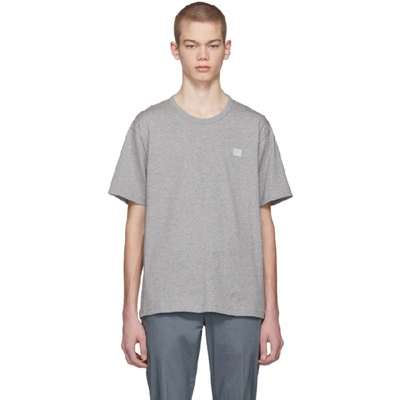 Acne Studios Nash Logo-patch Cotton-jersey T-shirt In Grey