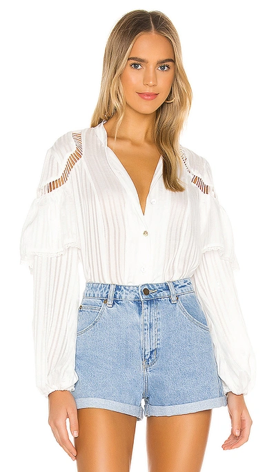 House Of Harlow 1960 Hartlyn Blouse In White