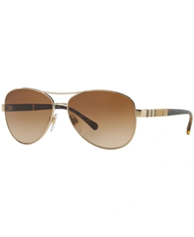 Burberry Polarized Sunglasses , Be3080 In Brown Gradient