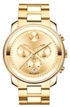 Movado 'bold' Chronograph Bracelet Watch, 44mm In Gold