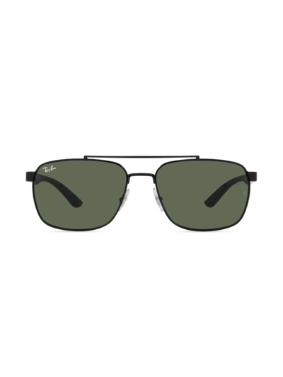Ray Ban Rb3701 Sunglasses Green Frame Green Lenses 59-17 In Green Classic G-15