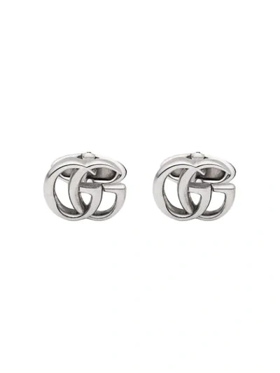 Gucci Silver Cufflinks With Double G In Silver-tone