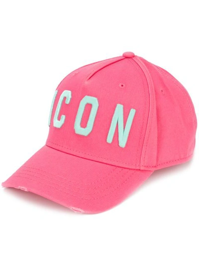 Dsquared2 Icon Baseball Cap In Pink