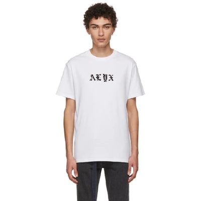 Alyx White Gothic Logo T-shirt