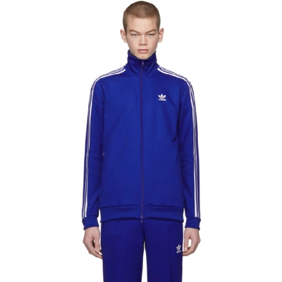 Adidas Originals Franz Beckenbauer Piqué Track Jacket In Collegiate Royal Blue