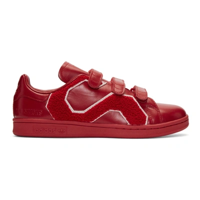 Adidas By Raf Simons Red Adidas Originals Edition Stan Smith Comfort Badge  Sneakers | ModeSens