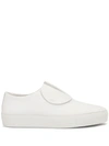 Primury Paper Planes Slip-on Leather Trainers In White