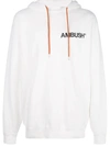 Ambush Logo Print Hoodie In White