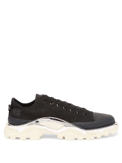 Adidas Originals Raf Simons For Adidas Men's Detroit Runner Lace Up Sneakers In Core Black Cream White