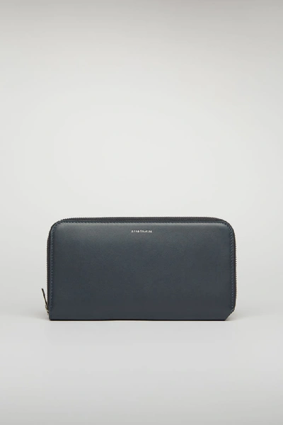 Acne Studios Fluorite S Dark Blue In Continental Wallet