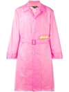 Martine Rose Wanted Patch Raincoat In Pink