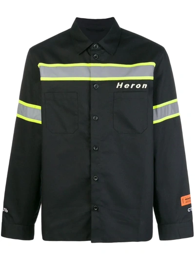 Heron Preston Reflector Button-down Shirt In Black