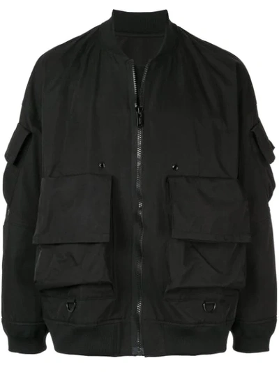 Undercover Back Print Bomber Jacket In Black