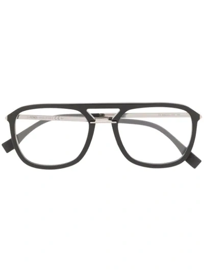 Fendi Aviator Frame Glasses In Black