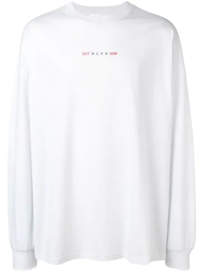 Alyx 1017  9sm Long Sleeve Tee In White
