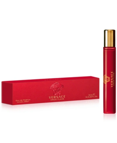 Versace Men's Eros Flame Eau De Parfum Travel Spray, 0.3-oz. In Red