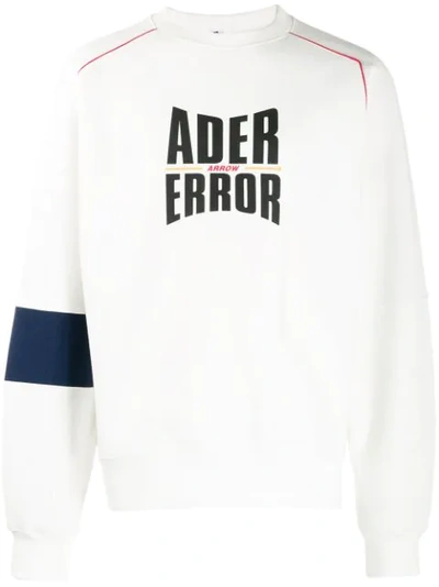 Ader Error Logo Print Sweatshirt In White