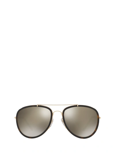 Burberry Sunglasses, Be3090q In Light Brown Mirror Dark Gold