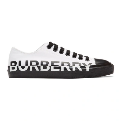 Burberry Larkhall Graphic Logo Sneaker In Optic White/black