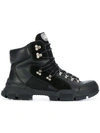 Gucci Flashtrek High-top Sneaker With Wool In Black