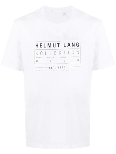 Helmut Lang Kollection Patch Short Sleeve Tee Shirt In White