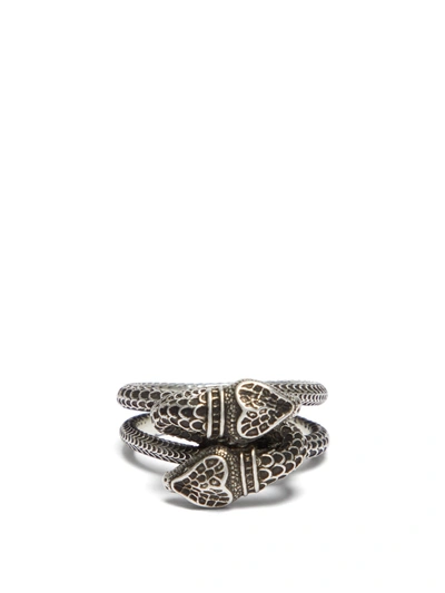 Gucci Garden Snake Sterling-silver Wrap Ring