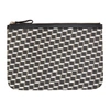 Pierre Hardy 'perspective' Cube Print Zip Pouch In White/black