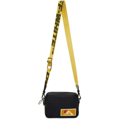 Off-white Puffy Logo Patch Crossbody Bag In Black