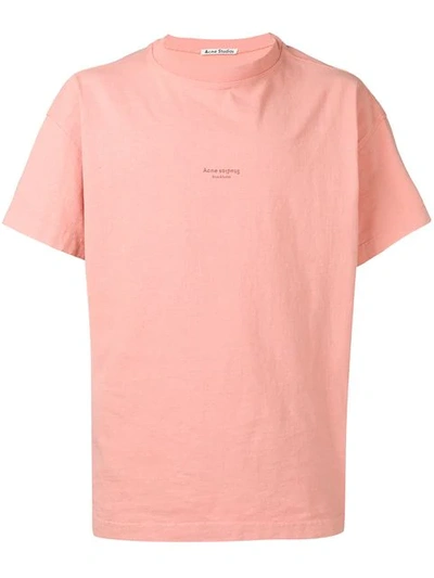 Acne Studios Logo Print T-shirt In Pink