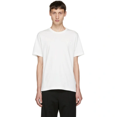 Y-3 Logo-print Crew Neck T-shirt In White