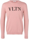 Valentino Vltn Logo Sweatshirt In Pink