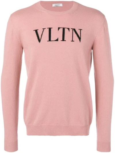 Valentino Vltn Logo Sweatshirt In Pink