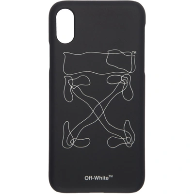 Off-white Contrast Logo Print Iphone Xs Max Case In Black